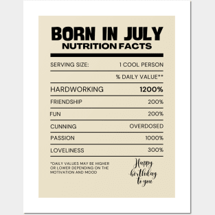 Born in july Posters and Art